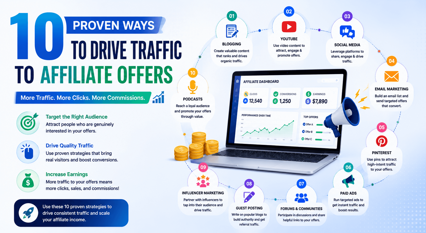 10 Proven Ways to Drive Traffic to Affiliate Offers